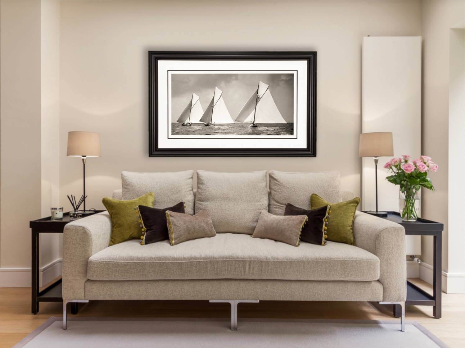 Sofa with Wall Art | The Mustcard